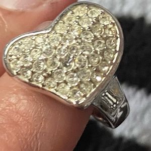 Lia Sophia Heart shaped silver ring